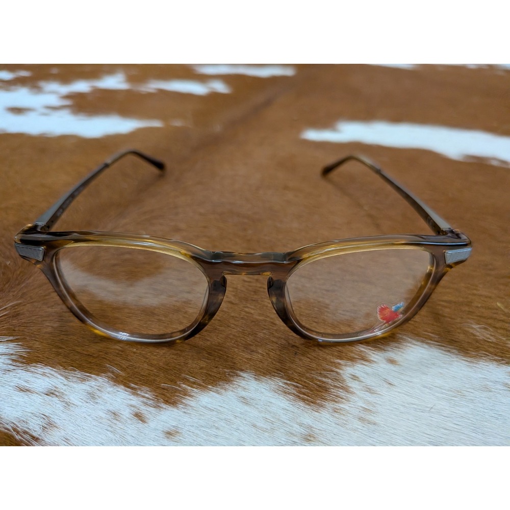 Maui Jim MJO 2406-18A‎ Brown Titanium Round Eyeglasses Frames 47-21-137 Japan